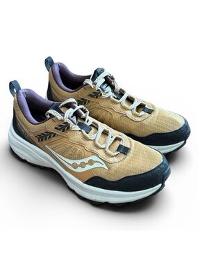 Saucony Excursion TR17 Trail Running Shoes Women’s 10 Tan Black Purple Hiking